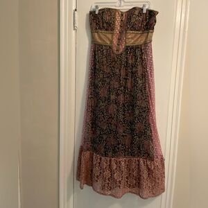 Nanette Lepore Silk Ethereal Whimsical Fairycore Boho Chic Midi Dress Size 10